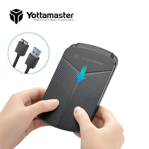 Yottamaster 2.5" SATA USB 3.0 Hard Drive Case HDD SSD Enclosure External Laptop - Imagen 1 de 8