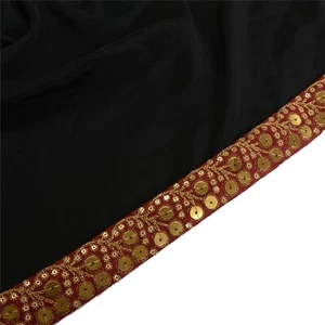 Sanskriti Embroidered Dress Sewing Border 1 Yd Trim Blue Craft Decor Lace - Picture 1 of 8