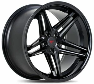 Ferrada CM1 19x10.5, 5x120, +ET42, Matte Black / Gloss Black Lip - Picture 1 of 3