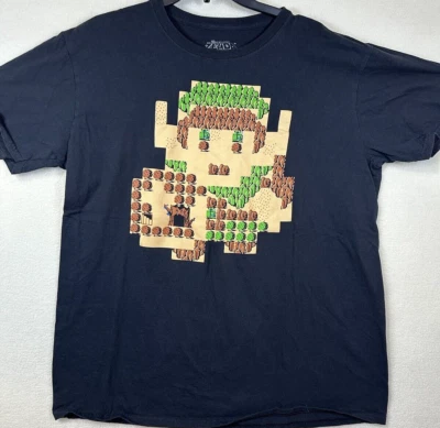 Camiseta Lootwear Legend of Zelda Vintage Para Hombre Talla XL Negra Gráfica Manga Corta Foto 1 de 4