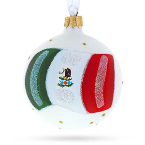 Flagge von Mexiko Glaskugel Weihnachtsschmuck 3,25 cm - Bild 1 von 5