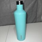 Corkcicle Classic Turquoise Blue Tumbler 16 Oz Stainless Tumbler Clean