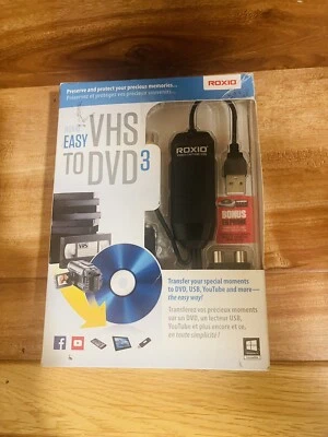Rare ROXIO EASY 3 TRANSFER VHS TO DVD. Sealed but Dented Box - Image 1 of 4