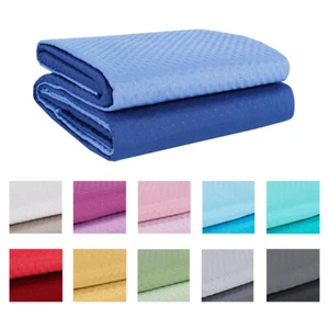 Bedspread Double Face Quilted Welded Solid Color Single Square Emezza - Picture 1 of 15