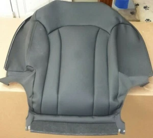 Audi OEM 4M Q7 2016+ Black Leather Convenience Seat Back Cover Perforated New - Picture 1 of 4