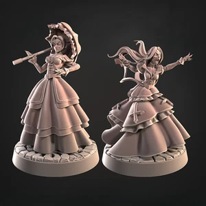 CastnPlay #868 Vampire Countess (2 Miniatures) - no Base - 32mm - Picture 1 of 3