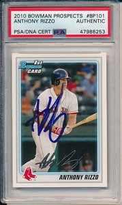 Anthony Rizzo Red Sox Cubs Auto Signed 2010 Bowman Card #BP101 ~ PSA/DNA Slab - Picture 1 of 7