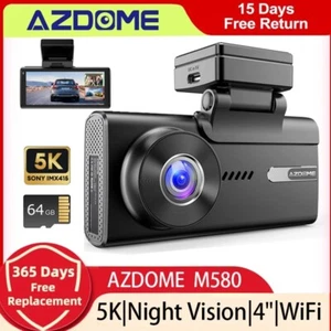 Azdome M580 5K GPS 3CH Dashcam WDR Night Vison 4" Touch 24h Park Auto DVR Kamera - Bild 1 von 6