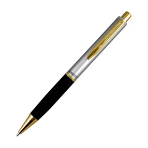 New Paper Mate Silhouette Stainless Steel 23K Gold Trim Pen.. - Bild 1 von 1