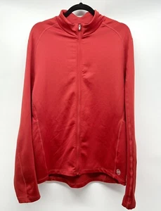 Novara REI Men’s Jacket Sz XL Mountain Cycling Soft Shell Red Full Zip Rear Flap - Picture 1 of 10
