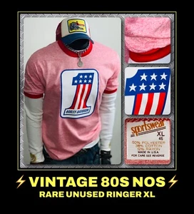 Camiseta de Colección Años 70 80 Original SIN USAR Harley Davidson Motocicleta Evel Knievel 1 XL - Imagen 1 de 24