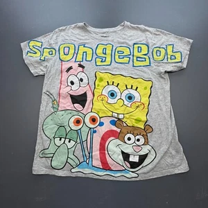 T-shirt grafica Nickelodeon Spongebob maglietta ragazzi bambini XL grigia personaggi cartoni animati - Foto 1 di 7