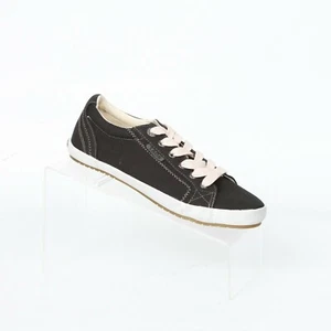 Taos Star Black Canvas Fabric Sneaker Shoes Lace Up Womens Size 6 Casual Summer - Picture 1 of 11