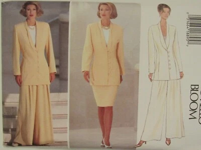 OOP BUTTERICK 3352 Misses Jacket Top Skirt & Pants PATTERN 6-8-10/12-14-16 UC - Image 1 of 3