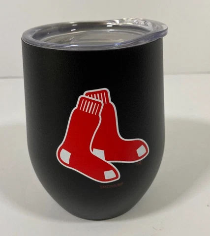 Boston Red Sox Black & Red Wine Tumbler with Lid Cover