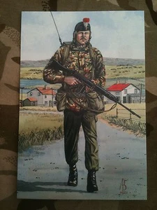 Military Postcard 2nd Royal Regiment of Fusiliers Falkland Island1984 Alix Baker - Picture 1 of 1