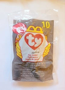 Zip Cat McDonalds Ty Minnie Beanie Baby New Old Stock Sealed Free Shipping - Picture 1 of 2