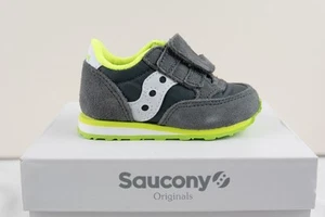 Saucony Originals Baby Jazz HL Grey/White Toddler Shoes Size 4M | Boys Sneakers - Picture 1 of 8