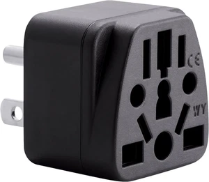 Adaptador de enchufe de viaje Unidapt EE. UU., UE, AU, UK, NZ, CN a EE. UU. (Tipo B), 3 clavijas conectado a tierra - Imagen 1 de 12