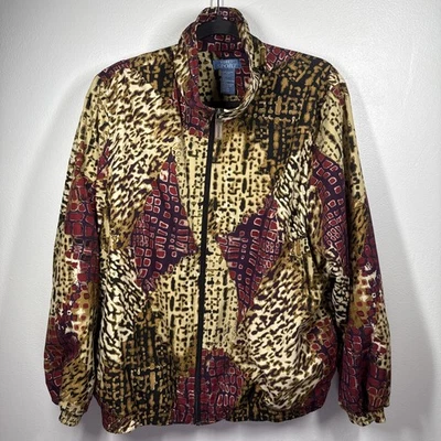 Koret Sport Women Zip Lightweight Windbreaker Jacket in Abstract Size Large - Image 1 of 4