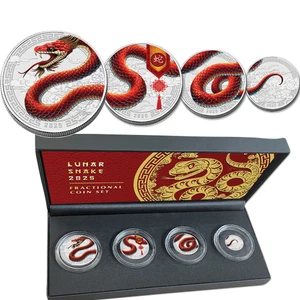Juego fraccional Año de la Serpiente Fiji 2025 1,85 OZ de plata coloreada 0,999 - Imagen 1 de 6