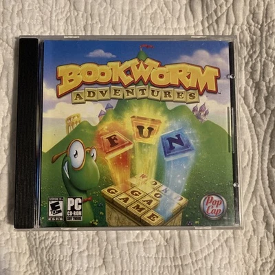 Pop Cap Bookworm Adventures Computer Word Game Complete (PC CD-ROM 2006) VG - Image 1 of 4