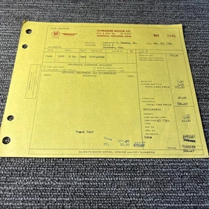 Ford 1956 1956 de colección recibo de ventas de concesionario de automóviles factura de concesionario de automóviles - Imagen 1 de 2