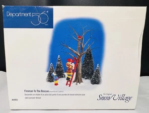 DEPARTMENT 56 THE ORIGINAL SNOW VILLAGE FIREMAN TO THE RESCUE #54953 RETIRED - Picture 1 of 3