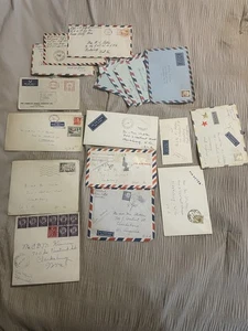 Vintage Stamp Envelope Handwritten Air Mail Sweden & US 1960s Navy Captain Sgt - Picture 1 of 7