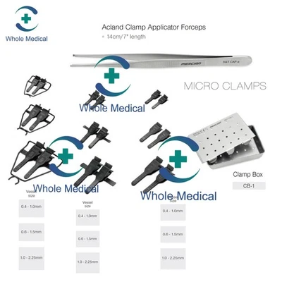 Juego de pinzas y pinzas microvasculares - para plástico y neurocirugía Foto 1 de 2