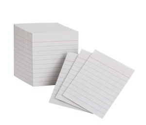 Mini Index Cards, 3" x 2.5", Ruled, White, 200 Per Pack (10009EE) - Picture 1 of 2