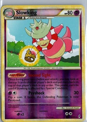 Slowking Call of Legends 32/95 Reverse Holo Rare Pokemon Card HP/Crease - Image 1 of 2