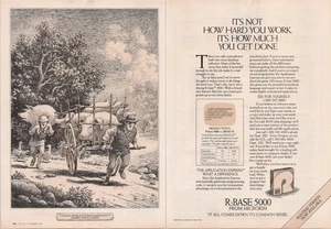 Microrim R:Base 5000 software database pubblicitario stampa vintage 1985 - Foto 1 di 1