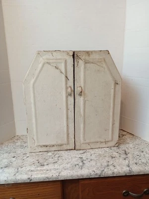 Vintage Art Deco Small Medicine Cabinet Coffin Shaped - Image 1 of 4