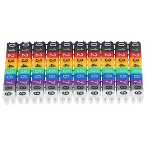 100 Pcs Étiquettes De Numéro Fil D'identification Cordon Marqueurs Câbles - Photo 1/12