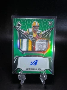 2025 Panini Mosaic - Matthew Golden /25 Green Dual Rookie Patch Auto # DRP-MGN - Bild 1 von 3