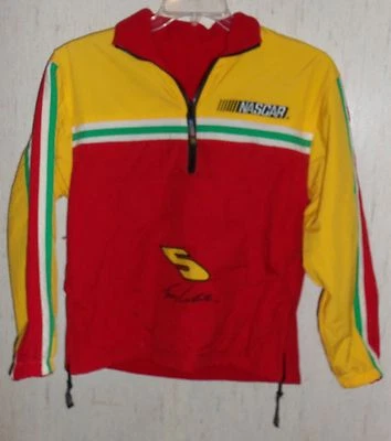 EXCELLENT BOYS NASCAR # 5 TERRY LABONTE REVERSIBLE 1/4 ZIP JACKET SIZE L (16-18) - Image 1 of 2