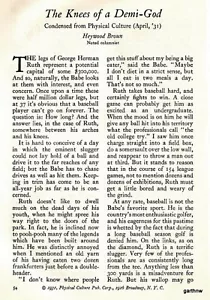 BABE RUTH 1931 FEATURE: HIS KNEES STRENGTH & CONDITIONING NEW YORK YANKEES - Picture 1 of 1