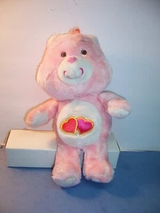 Vintage 1983 Kenner Care Bear Plush Love A Lot Bear Pink 13" Stuffed Animal VGC - Picture 1 of 5