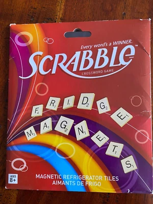 2013 Hasbro Official Scrabble Crossword Game Magnetic Refrigerator Tiles SEALED - Image 1 of 4