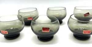 Set 6 bicchieri cordiali metà secolo Empoli Italia colpo verde 2" - Foto 1 di 4