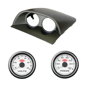 VY VZ Commodore Clip-In Gauge Pod Holder w/ White Volts and Oil Press Gauges - Picture 1 of 12