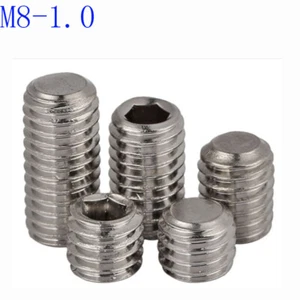 M8 x 1.0mm FINE PITCH Grub screws socket SET screws 304 stainless steel DIN 913 - Picture 1 of 4