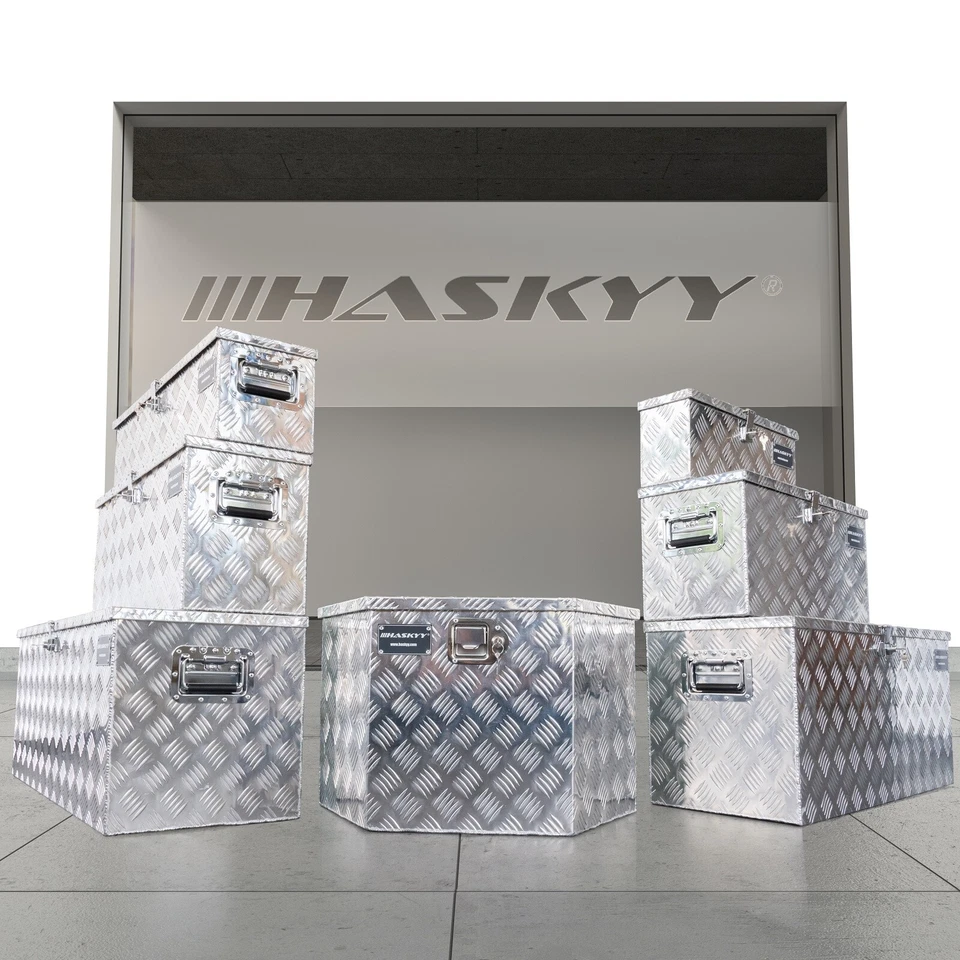 Alubox Transportbox Anhängerbox Deichselbox Aluminiumboxl 13-165 Liter AUSWAHL - Bild 1 von 1