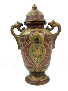 Bombay Company Double Handled Urn Vase Ginger Jar with Lid Traditional Decor 14" - Picture 1 of 10