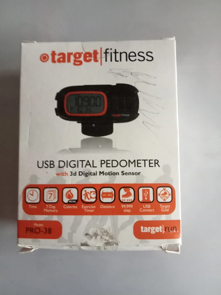 Vintage USB Digital Pedometer in Original Box with Instruction Leaflet. - Изображение 1 из 4