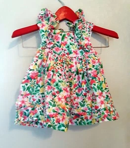 Janie And Jack Baby Girl White/Green/Pink Floral Sundress 18-24 Mth SpringEaster - Picture 1 of 7