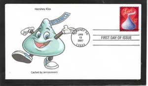 HERSHEY KISS LOVE FDC 2007 HERSHEY, PENNSYLVANIA JERRY'S COVERS 1 of 1 - Picture 1 of 1