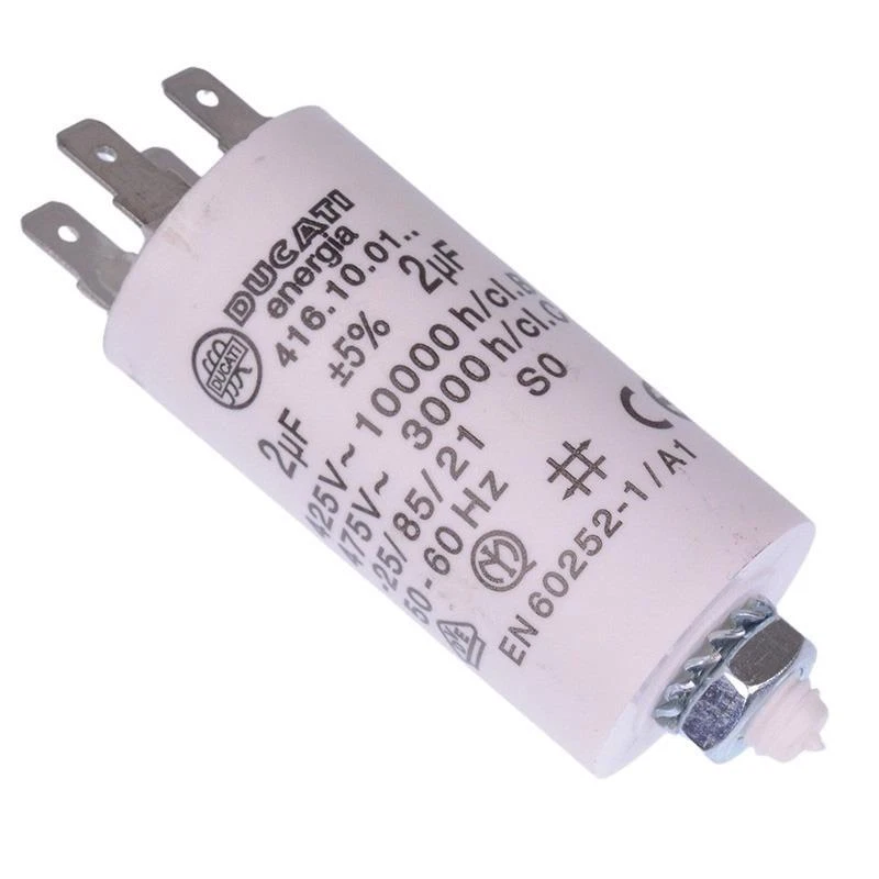 DUCATI ENERGIA 2uF Motor Run Capacitor Metallised Polypropylene 450V