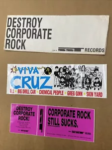 Vintage SST records Corporate Rock Still Sucks Sticker And Envelope - Picture 1 of 2